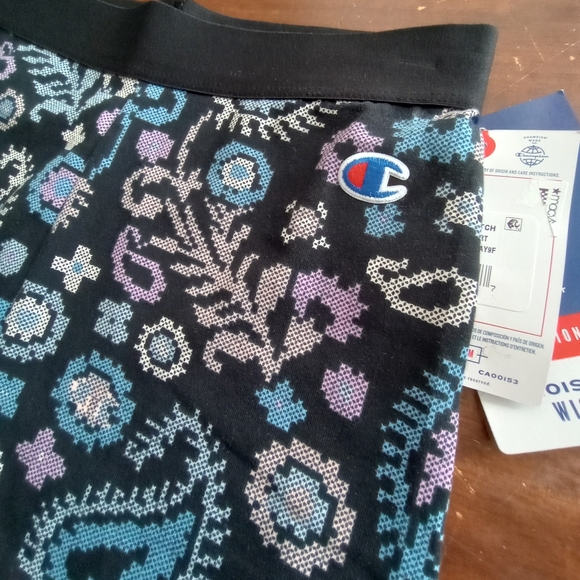 Champion Cross Stitch Pattern Authentic Bike Shorts Paisley Size XS - Picture 5 of 11